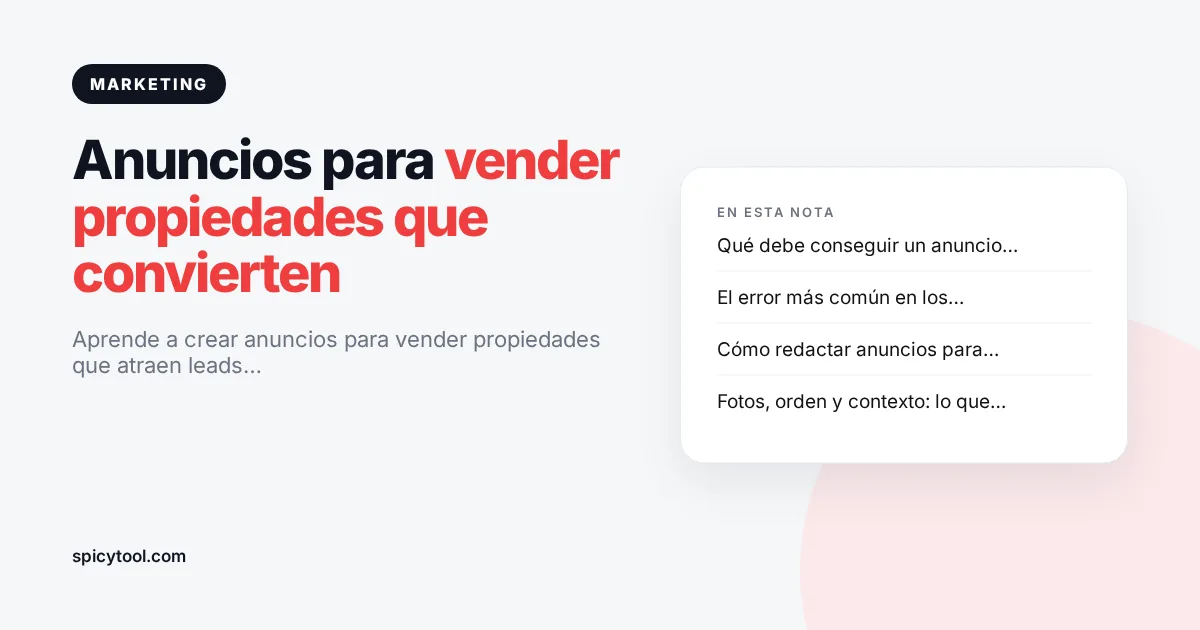 Portada de la nota: Anuncios para vender propiedades que convierten