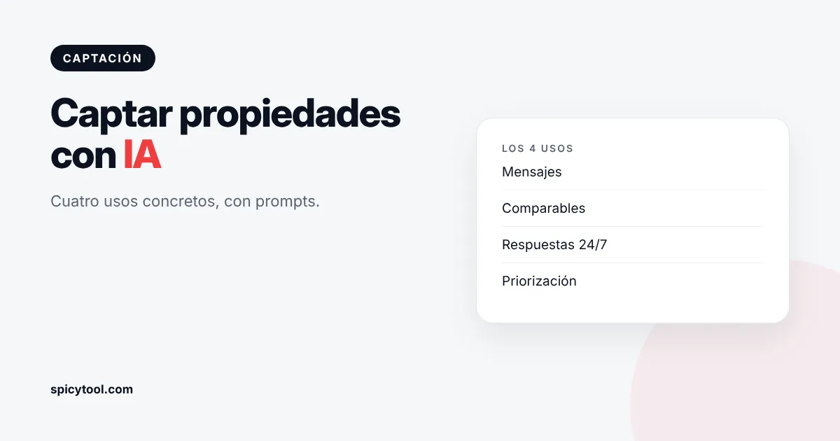 Asesor usando inteligencia artificial para captar propiedades desde su celular