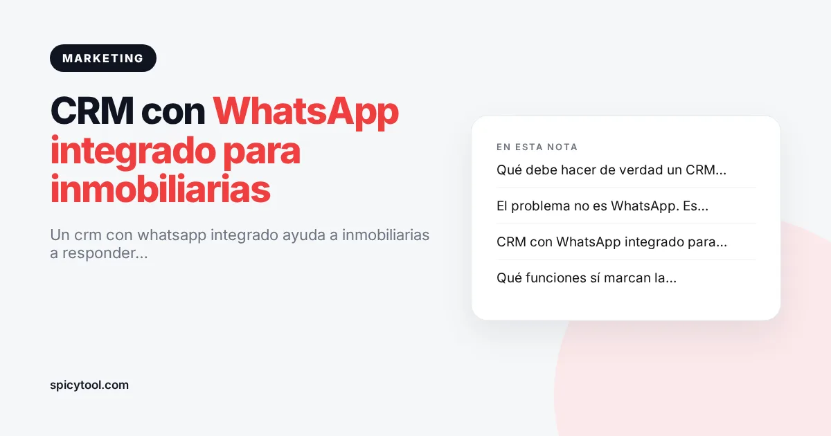 Portada de la nota: CRM con WhatsApp integrado para inmobiliarias