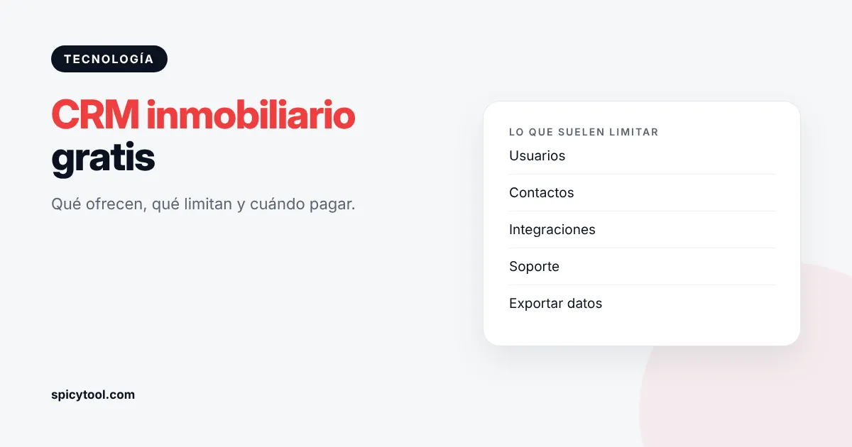 CRM inmobiliario gratis comparado con un plan pago en la pantalla de una inmobiliaria