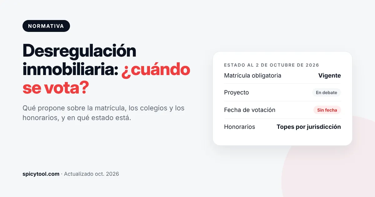 Desregulación inmobiliaria: cuándo se vota Estado del proyecto de desregulación inmobiliaria en Argentina, octubre de 2026