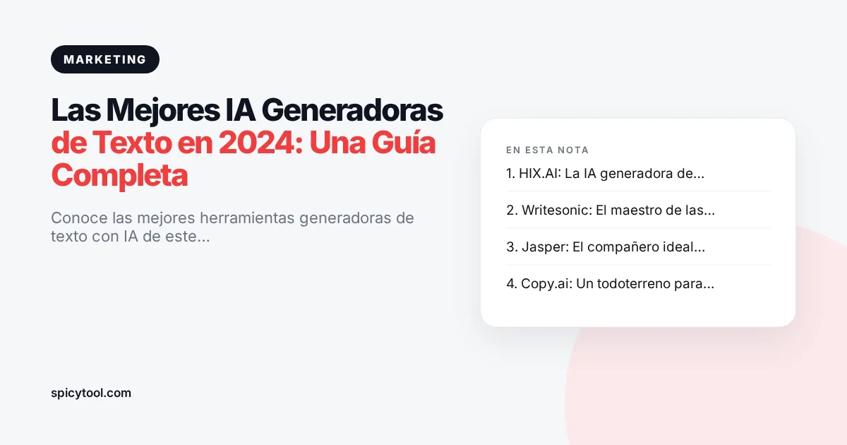 Portada de la nota: Las Mejores IA Generadoras de Texto en 2024: Una Guía Completa