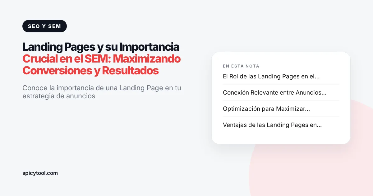 Portada de la nota: Landing Pages y su Importancia Crucial en el SEM: Maximizando Conversiones y Resultados