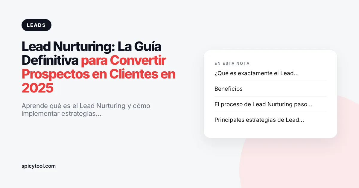 Portada de la nota: Lead Nurturing: La Guía Definitiva para Convertir Prospectos en Clientes en 2025