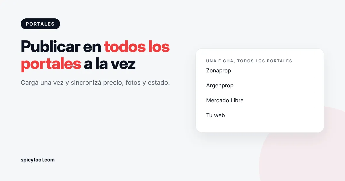 Publicación de propiedades en varios portales a la vez