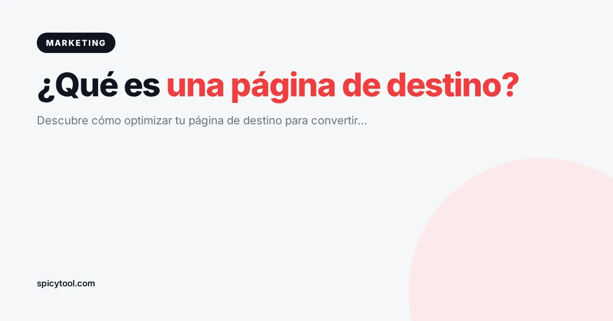 Portada de la nota: ¿Qué es una página de destino?