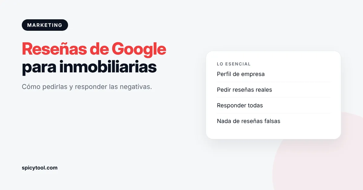 Perfil de empresa de una inmobiliaria en Google Maps con reseñas de Google de clientes